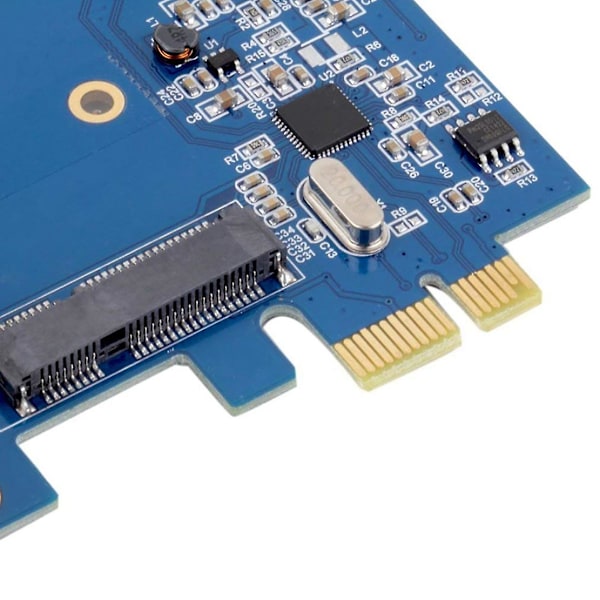 Dator-PCIe X1 till MSATA SSD SATA3.0 Combo Utbyggnadskort PCI Express Styrenhet Mini SATA SSD Adapter