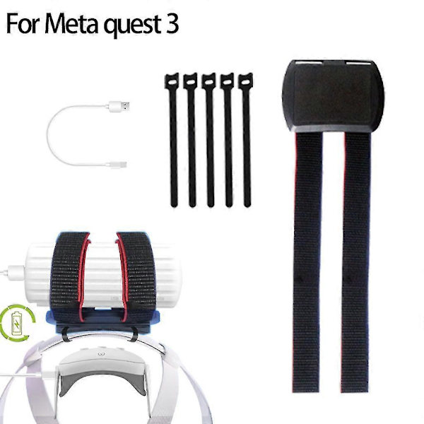 Sikker og komfortabel VR Power Bank Holder Strap til Meta Quest 3