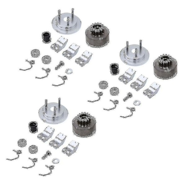 3x Rc Clutch 14t Gear Bearing Clutch Shoes Springs Cone&engine Nut Flywheel Assembly För Nitro Car