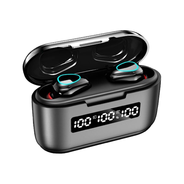 Bluetooth Headset Intelligent 5.1 Stereo Surround Sound Mini Headset Med Digital Display Opladningsrum