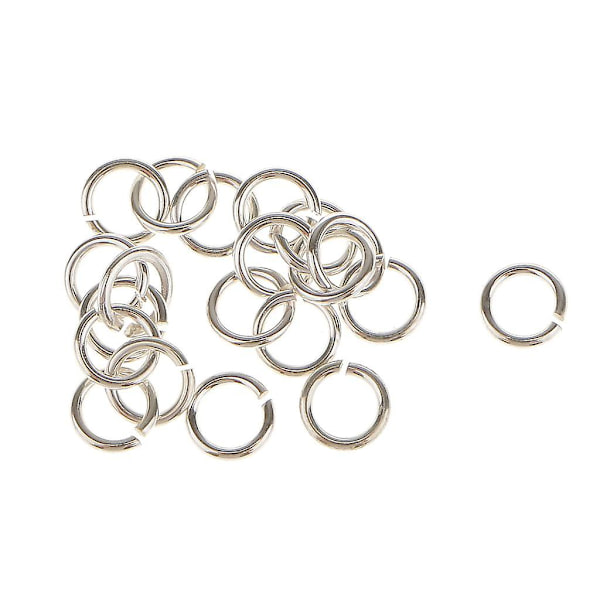 9x20 st Silverpläterade Metall Superstarka Öppningsringar Split Rings Kopplingar 4mm