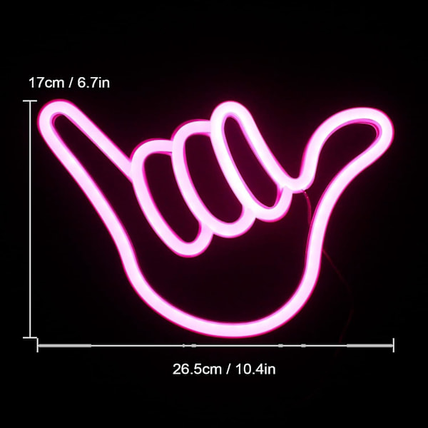 2024 Ny Finger Neon Skilt Lykkegestus Neon Pink Neon Lys Skilt Håndformet Neonlys til Soveværelse Bar