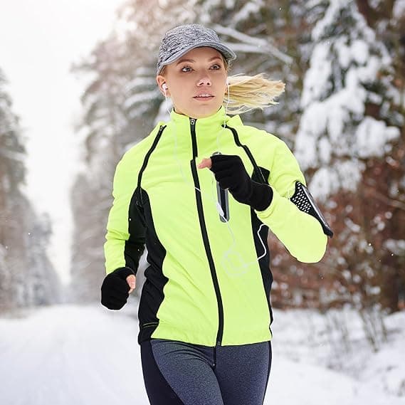 2-pak fingerløse termohandsker - Tykke strikkede touchscreen-elastikvanter til vinter, unisex.
