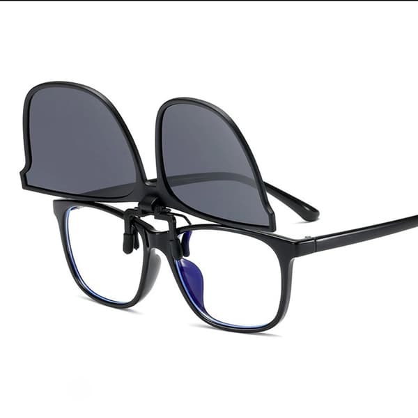 Unisex Antirefleks Polariserte Clip-On Solbriller black