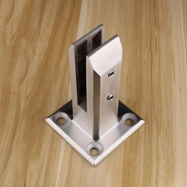 Stål Glasklämma Fäste Golvstående Glas Balkong Pool Staket Trappfäste Spigot Balustrad Montering Stödklämma