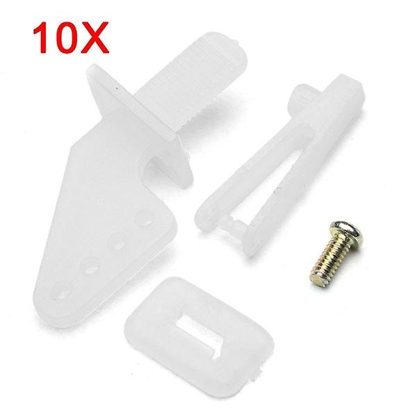 10X Roder Servo Rob Vinkelset Med 1mm Chuckskruv För RC Flygplan