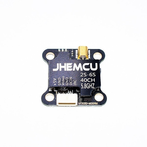JHEMCU VTX20600 5.8Ghz 40CH PIT/25mW/100mW/200mW/400mW/600mW IRC FPV Sändare 20x20mm MMCX För RC