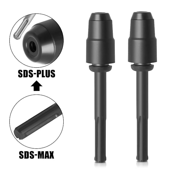 1 SDS Max til SDS Plus Chuck Borreadapter Konverter Schaft Rask Verktøy for Hilti