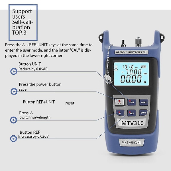 Optisten Fiber Power Meter SC/ST-liittimellä - Viestintätekniikan Testauslaite