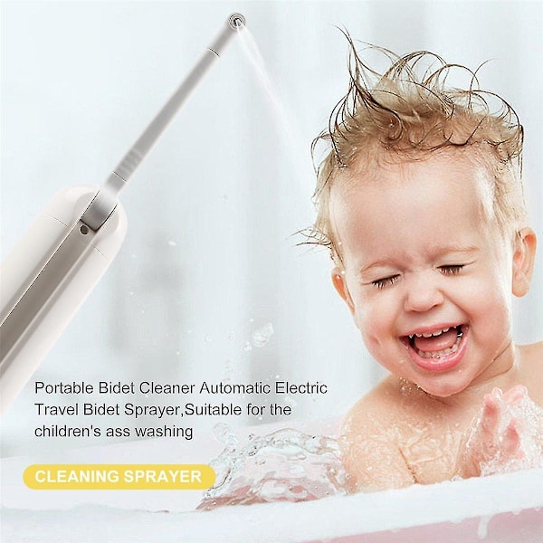 Automatisk Elektrisk Bidet-spruta Resesprut Rengöring Bärbar - Vit