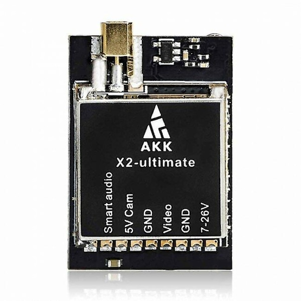 AKK X2-ultimate US 25mW/200mW/600mW/1000mW 5.8GHz 37CH AV FPV Transmitter VTX med Smart Audio Mic
