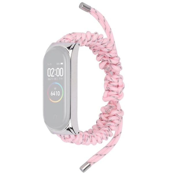 Justerbar Snørestropp i Nylon Rosa For Xiaomi Mi Band 3/4