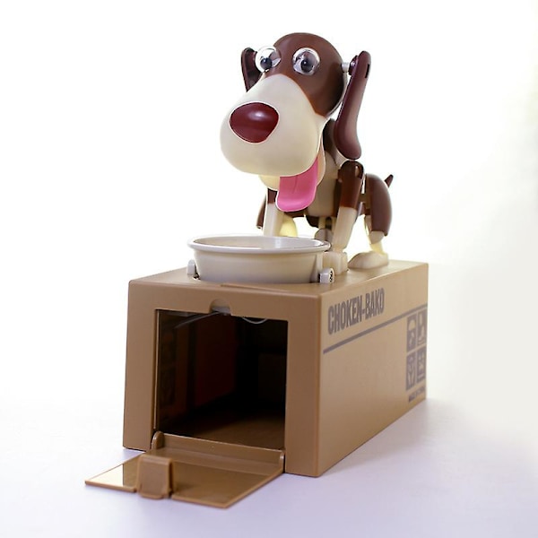 Min Hund Spargris - Robotisk Myntätande Leksak Sparbössa Kreativ Elektrisk Pengaslukande Hund Spargris Cartoon Stjäl Pengar Hund