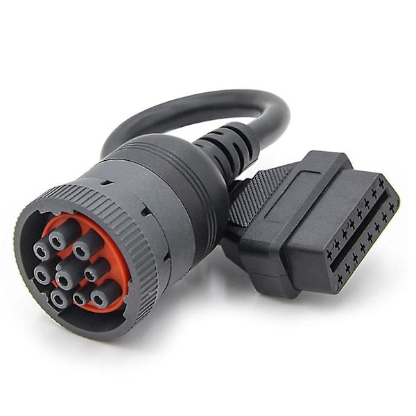 Auto J1939 Deutsch 9-stifts till OBD2 OBD 16-stifts Lastbilsdiagnostikkabel