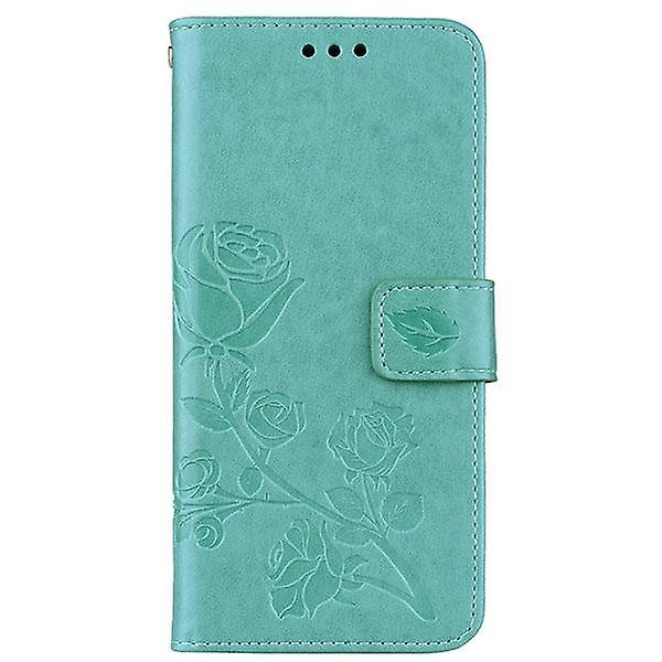 Samsung Galaxy S10e Cover - Wallet Rose Print Rød