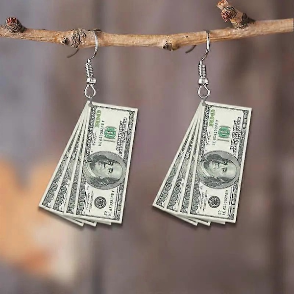 Fladde 2D dollar akrylørringe d