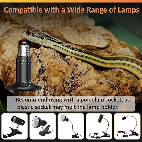 25w Terrarium Reptilpære, keramisk Emitter, Keramisk Lampe Kjæledyr Keramisk Pære For Kjæledyr