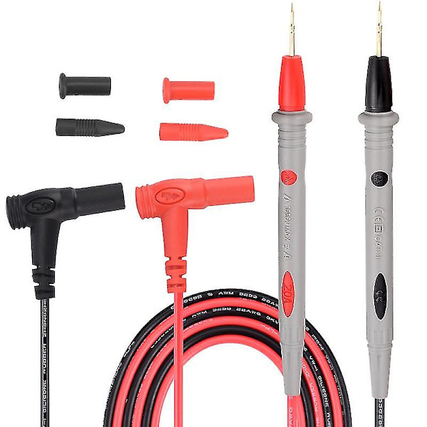 Multimeter Testledningssats, 1000v 20a Elektroniska Testprober, Tillbehör Testkrok, Testledningar Back Probe Kit (1st, Som Visas På Bilden) -t