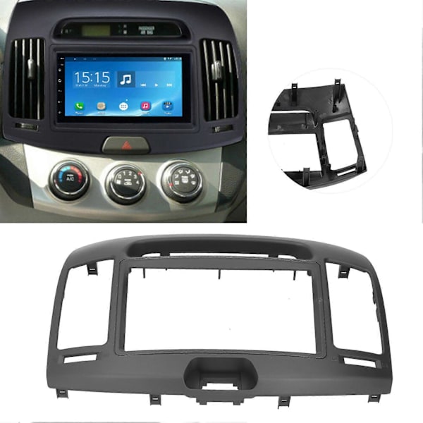 2Din DVD Audio Fascia Stereo Radio Navigointipaneeli Kehys Sopii Hyundai Elantra 2006-2011 LHD