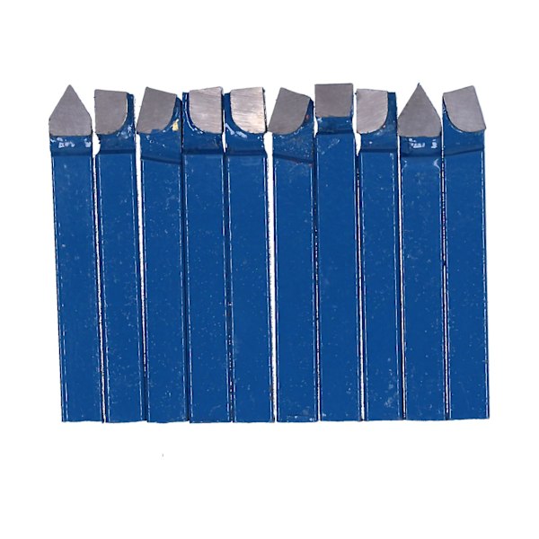 Cemented Carbide Lathe Tools Set 1/4inch 10pcs High Hardness High Accuracy Metal Cutting