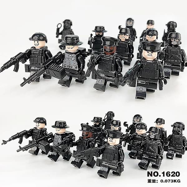 Sotilassarja koottu roisto 22 minihahmoa 1 SET Musta 1SET