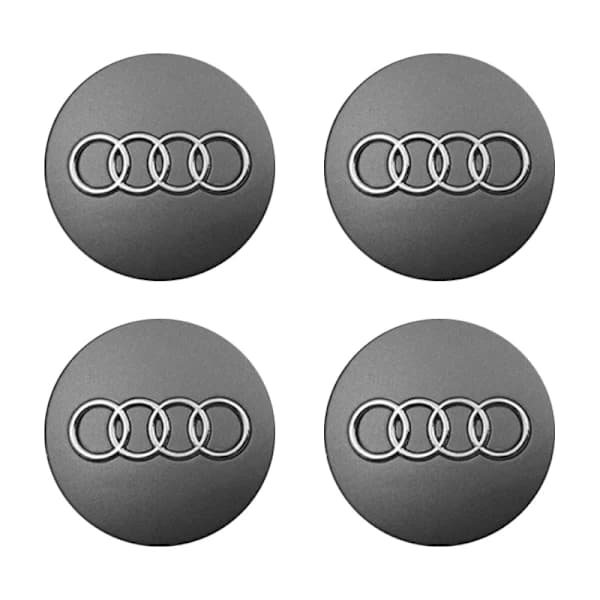 Senterkopper kompatible med AUDI 60mm 4-pakning grå grå_Paris grå-XF17- grå 80