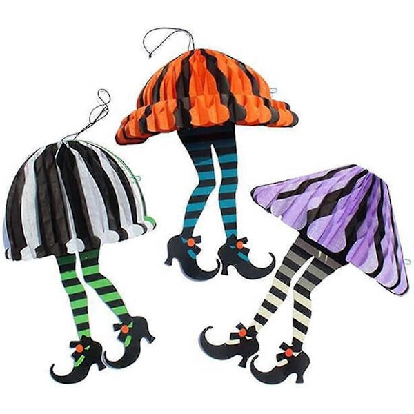 3 kpl Halloween-ripustushaamu rekvisiitta pelottava sisustus Halloween-haamudekoraatioita Halloweeniin jouluun lomaan sisä- ja ulkokäyttöön baarijuhliin, 3 väriä