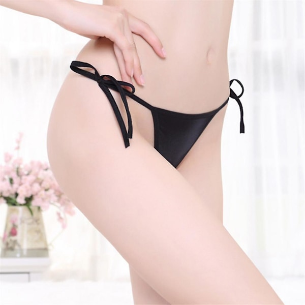 Dam T-back Stringtrosor i Bandage, Transparent, Solid Svart