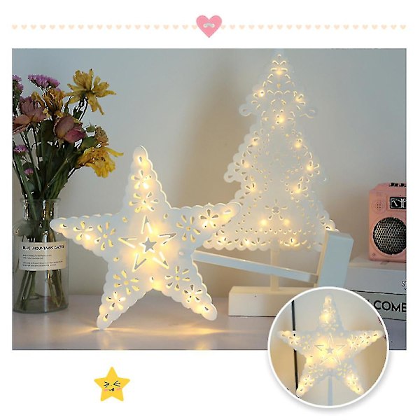 Led Star pöytälamppu - 29 cm pöytälamppu ikkunan koristeluun R192