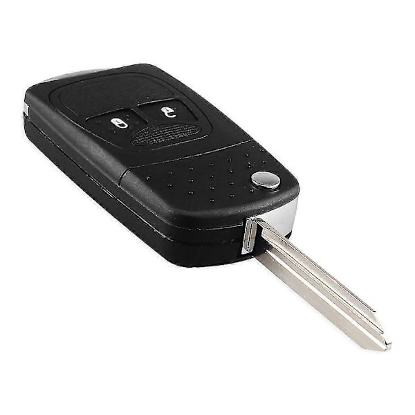 2-knapps Modifierad Vikbar Fjärrnyckelskal för Chrysler 300c Jeep Dodge Compass Wrangler Patriot Fjärrkontroll Nyckelhölje