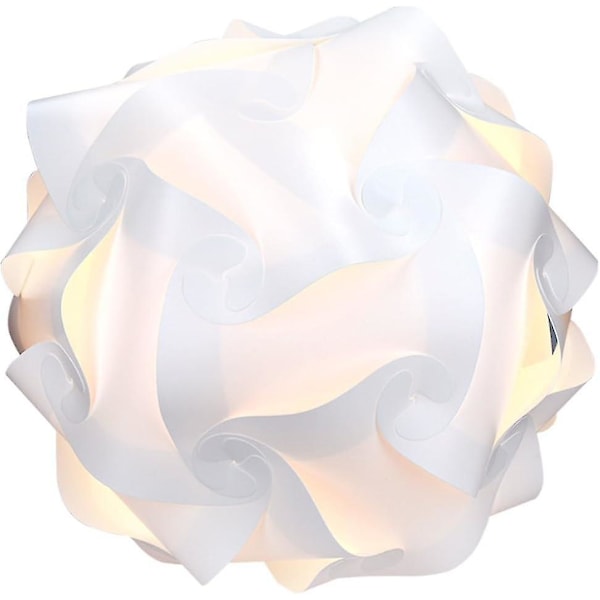 Lampshade Puzzle Lamp - Iq Ceiling Or Bedside Luminaire - White Light - Size M - Assembly 30 Pieces 15 Models R212