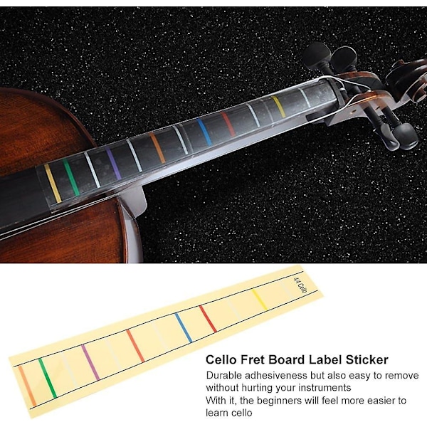 Sormi Tarrat Korkea Liima Fretboard Tarra Tarra Sellolle 4/4 3/4 1/4 1/2 1/8 (4/4 Koko)