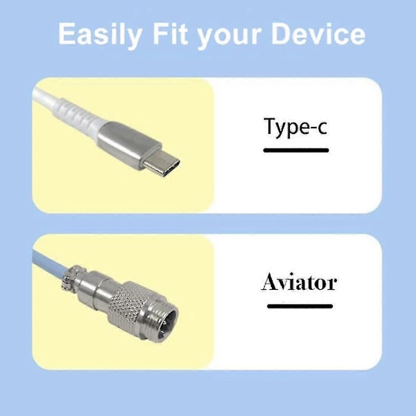 Mekaniikan näppäimistö kierteinen kaapeli Wire Type C - USB-kaapeli Pilot Coiling -kaapeli pelikäyttöön tarkoitettujen näppäimistöjen lisävarusteille, vaaleanpunainen