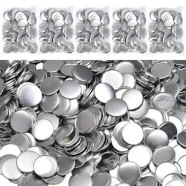 100 stk 58mm Blanke Knapper Tilbehør Runde Merke Knapper Deler Metall Knapper Nål Merke Sett for Knapper Maskin XIO