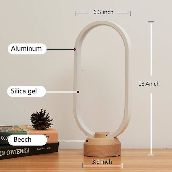 LED Träskrivbordslampa - Dimbar Sänglampa för Sovrum - Kreativ Heminredning - Unik Inflyttningspresent R179