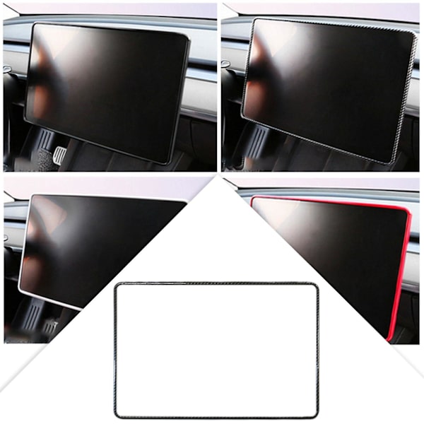 2x Skærmbeskyttelsesramme Touchscreen til 3 Y  Kulfiber og Hvid