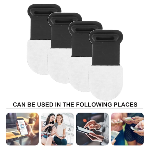 4 st hållbara portproppar Självhäftande dammskyddande laddningsportpropp Kompatibel med Micro USB