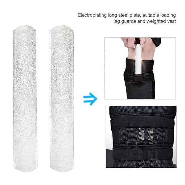 Stålplattor för Viktväst och Benskydd 15cm - 2 st