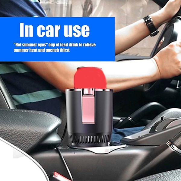 12V 2 i 1 Smart Bil Koppholder Kjøler Varmer Digital Temperaturvisning Kopp Drikke Boks Coo