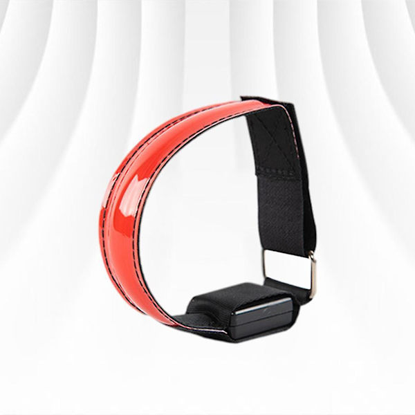 Färgglad LED-armband med USB-laddning för säkerhet utomhussporter Röd