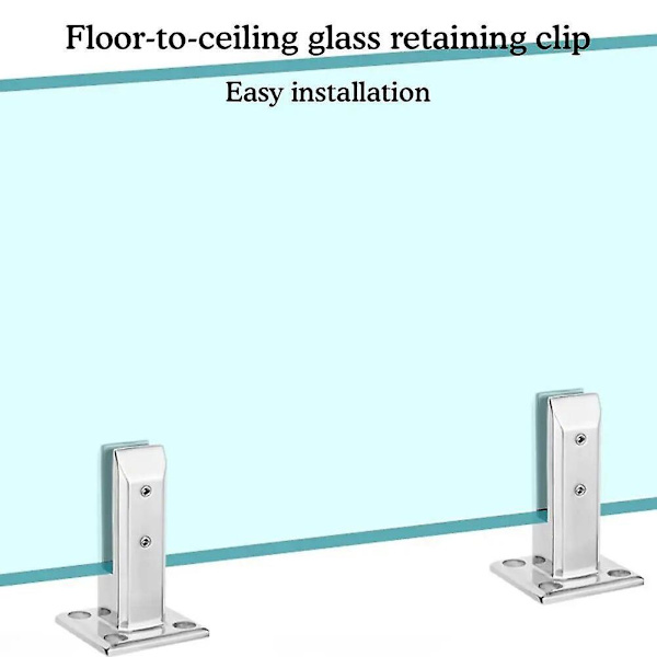 Stål Glasklämma Fäste Golvstående Glas Balkong Pool Staket Trappfäste Spigot Balustrad Montering Stödklämma