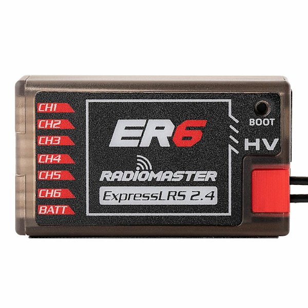 Radiomaster ER6 2.4GHz 6CH ExpressLRS ELRS RX 100mW PWM-vastaanotin, tukee jännitetiedonsiirtoa FPV R:lle