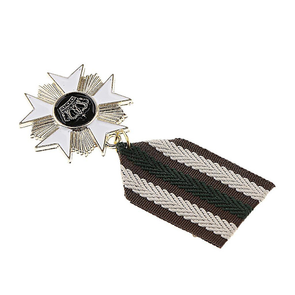 4x Geometriska Medaljonghänge Badge Tyg Kostym Uniform Brosch Nål för Kvinnor Män Kostym Dekoration