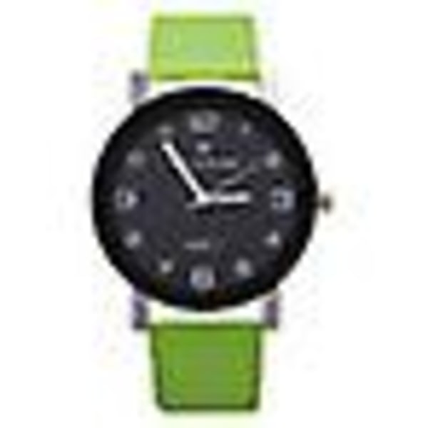 Watch Dammode Läder Svart Analog Quartz Armbandsur Dam Kvinnlig Klocka Relogio Feminino Reloj Mujer green