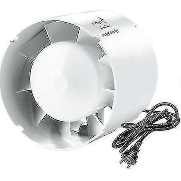 Airope-inline-100 Mm Lydløs Luftudsugning, 107 M3/h, 14 W, Inline Rør, Axial Gain, Energieffektiv, Til Bad, Toilet, Telte, Drivhuse, Køkken
