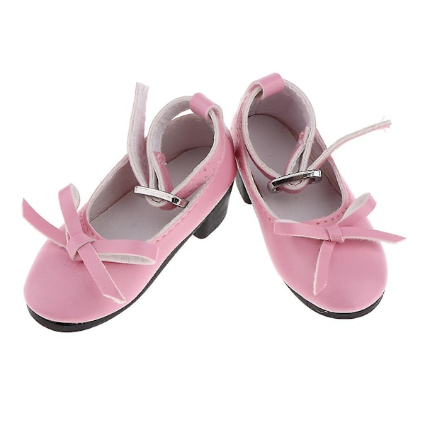 2xlovely Læder Prinsesse Fritidssko Til 1/3 Bjd Dukke Tilbehør Rosa