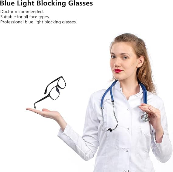 Blålysblokerende briller, klare linsebriller, unisex blålysblokerende briller