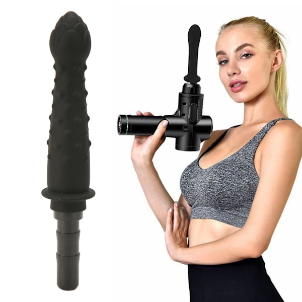 Dyb Vævs Massager Tilbehør Udskiftelige Vandtætte Silikon Muskel Massager Hoved Sort 0,5 tommer