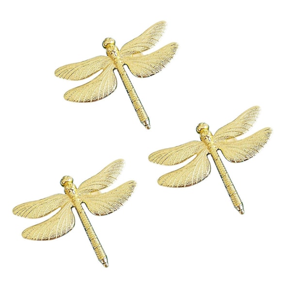 18 st Dragonfly Servett Ringar Guld DIY Hotell Bröllop Bankett Bord Display Metall Servett Spänne Christ