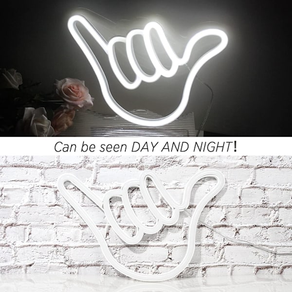 2024 Ny Finger Neon Skilt Lykkegestus Hvid Neon Neon Lys Skilt Håndformet Neonlys til Soveværelse Bar